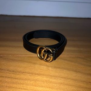 Gucci Leather Belt With Double G Buckle